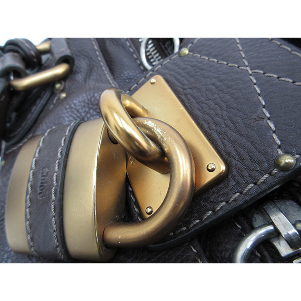 Chloe Paddington Shoulder Bag Tote Brown Leather - Picture 6 of 9
